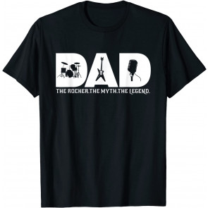 Dad The Rocker The Myth The Legend Rock Music Band Men's T-Shirt