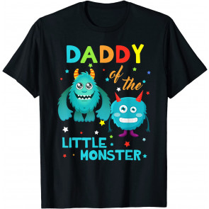 Daddy Of The Little Monster Birthday Family Monster  T-Shirt