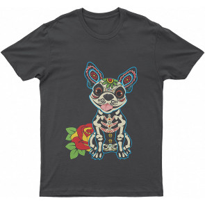 Day Of The Dead Frenchie Dog T-Shirt