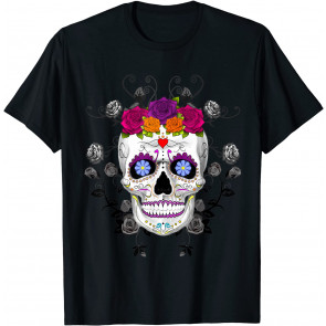 Day Of The Dead Sugar Skull Design Muertos Design T-Shirt