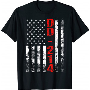 DD-214 US Alumni American Flag Vintage T-Shirt