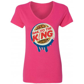 Dead Hail King Burger Ash Womens Vneck T-Shirt