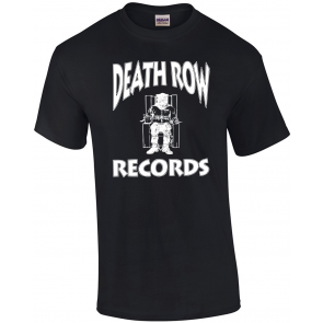 Death Row Records White Logo Light Weight Crew T-Shirt