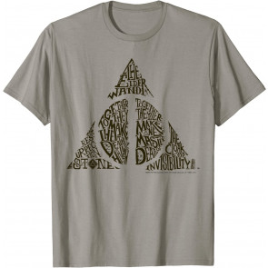 Deathly Hallows Symbol Text Fill T-Shirt