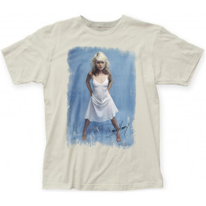 Debbie Harry White Dress Fitted Jersey T-Shirt