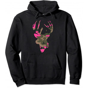 Deer - Womens Camo Outfitter, Black Gift T-Shirt