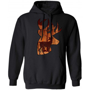 Deer In Dark Halloween Elk Autumn T-Shirt