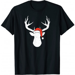 Deer With Santa Hat T-Shirt