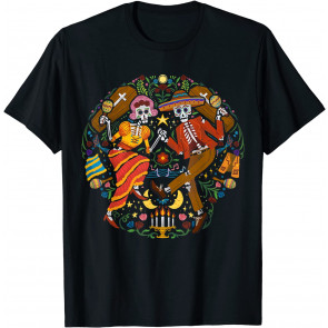 Dia De Los Muertos Day Of Dead 2021 Skeleton Skull Dancing T-Shirt