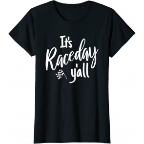 Dirt Track Racing Raceday Y'all Checkered Flag Racing Quote T-Shirt