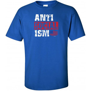 Distressed Anti Socialism American Flag Distancing Political T-Shirt