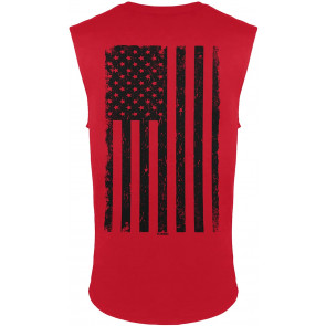 Distressed Black USA Flag - United States Men's Sleeveless  T-Shirt