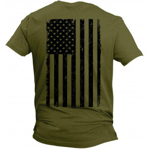 Distressed Black USA Flag - United States Men's T-Shirt