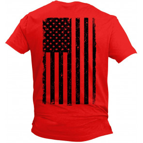 Distressed Black USA Flag - United States T-Shirt
