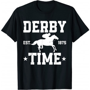 Distressed Derby Time Est 1875 Horse Racing Kentucky Costume T-Shirt