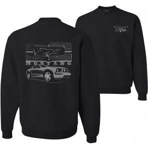 Distressed Ford Mustang Front Grill Cars And Trucks Front And Back T-Shirt