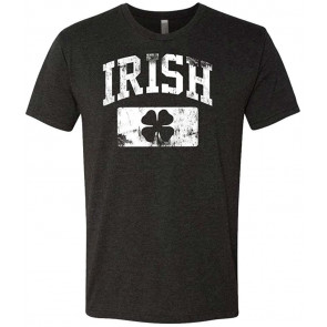 Distressed Irish - Ireland Shamrock St Paddys Day - Tri-Blend T-Shirt