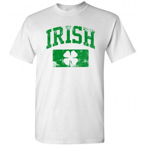 Distressed Irish - Ireland Shamrock St Paddys Day - T-Shirt