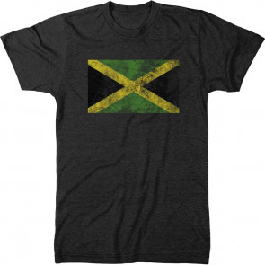 Distressed Jamaica Flag Men's Regular Fit T-Shirt