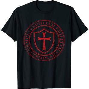 Distressed Knights Templar Cross, Seal Of Soldiers T-Shirt