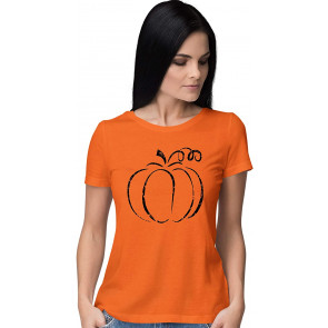 Distressed Pumpkin Fall Halloween Fashion T-Shirt