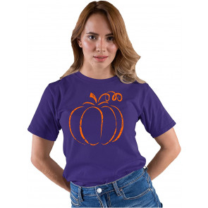 Distressed Pumpkin Fall Halloween Fashion T-Shirt