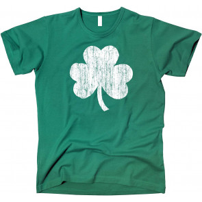 Distressed Shamrock Retro Irish Four Leaf Clover  T-Shirt