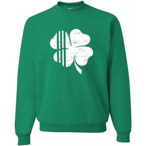 Distressed Shamrock St. Patrick's Day Irish Pride Sweat T-Shirt