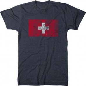 Distressed Switzerland Flag Men's T-Shirt