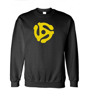 DJ 45 RPM Adapter - Crew Neck Sweat T-Shirt