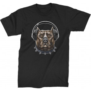 DJ Pitbull With Headphones T-Shirt