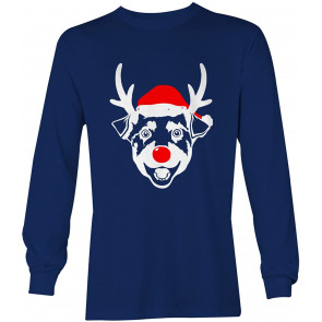 Dog Reindeer - Santa Hat Antlers T-Shirt
