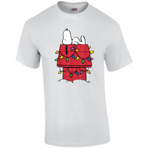 Snoopy Doghouse Christmas Lights T-Shirt