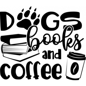 Dogs Books And Coffee T-Shirt