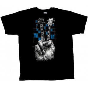 Don;t Fret Guitar Peace Fingers Guitarist Musician Men's T-Shirt