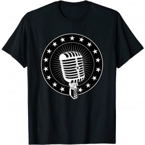 Doo Wop 1950s Sock Hop Rockabilly Vintage Microphone  T-Shirt