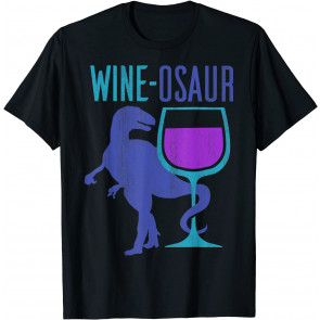 Drinking Wine-Osaur Dino With Glass T-Shirt