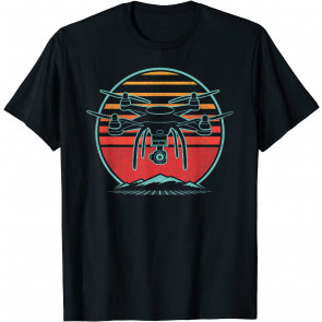 Drone Pilot Quadcopter Retro 80s Style T-Shirt