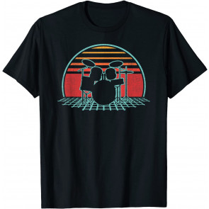 Drum Kit Retro Vintage Drums Player 80s Style Drummer Gift T-Shirt