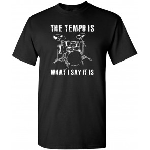 Drummer Tempo Music Band Percussion Drum Set Funny Humor T-Shirt