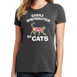 Easily Distracted By Cats T-Shirt