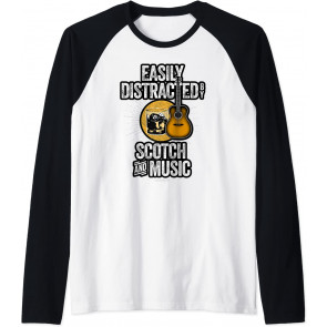 Easily Distracted By Scotch And Music - T-Shirt
