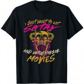 Eat Satay And Watch Horror Movies Comfort Food Sate T-Shirt
