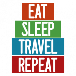 Eat Sleep Travel Repeat  Funny Tshirt