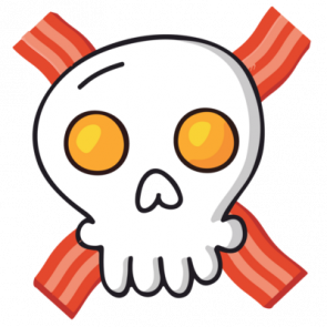 Eggs And Bacon  Skull And Crossbones  Funny Breakfast Tshirt