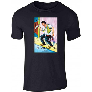 El Borracho Drunk Loteria Card Mexican Bingo Graphic T-Shirt