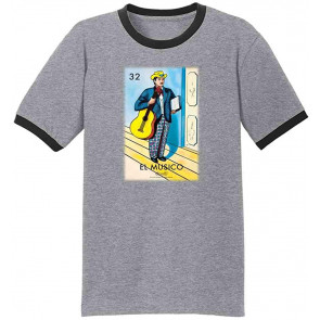 El Musico Musician Loteria Card Mexican Bingo Graphic T-Shirt