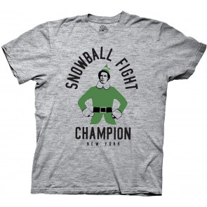 Elf Buddy Snowball Fight Champion New York Christmas T-Shirt