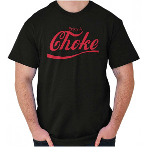 Enjoy A Choke Soda Pun Martial Arts Mens Graphic T-Shirt