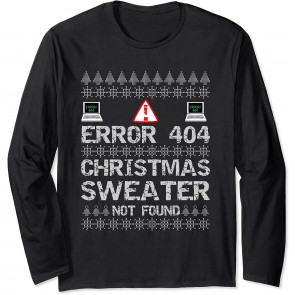 Error 404  Not Found Computer Christmas T-Shirt